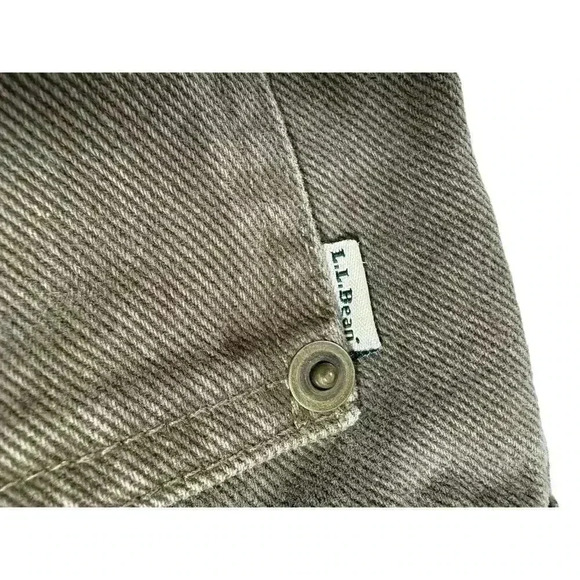 LL Bean men’s warm flannel lined brown jeans size 46 X 24-hemmed - Picture 7 of 8
